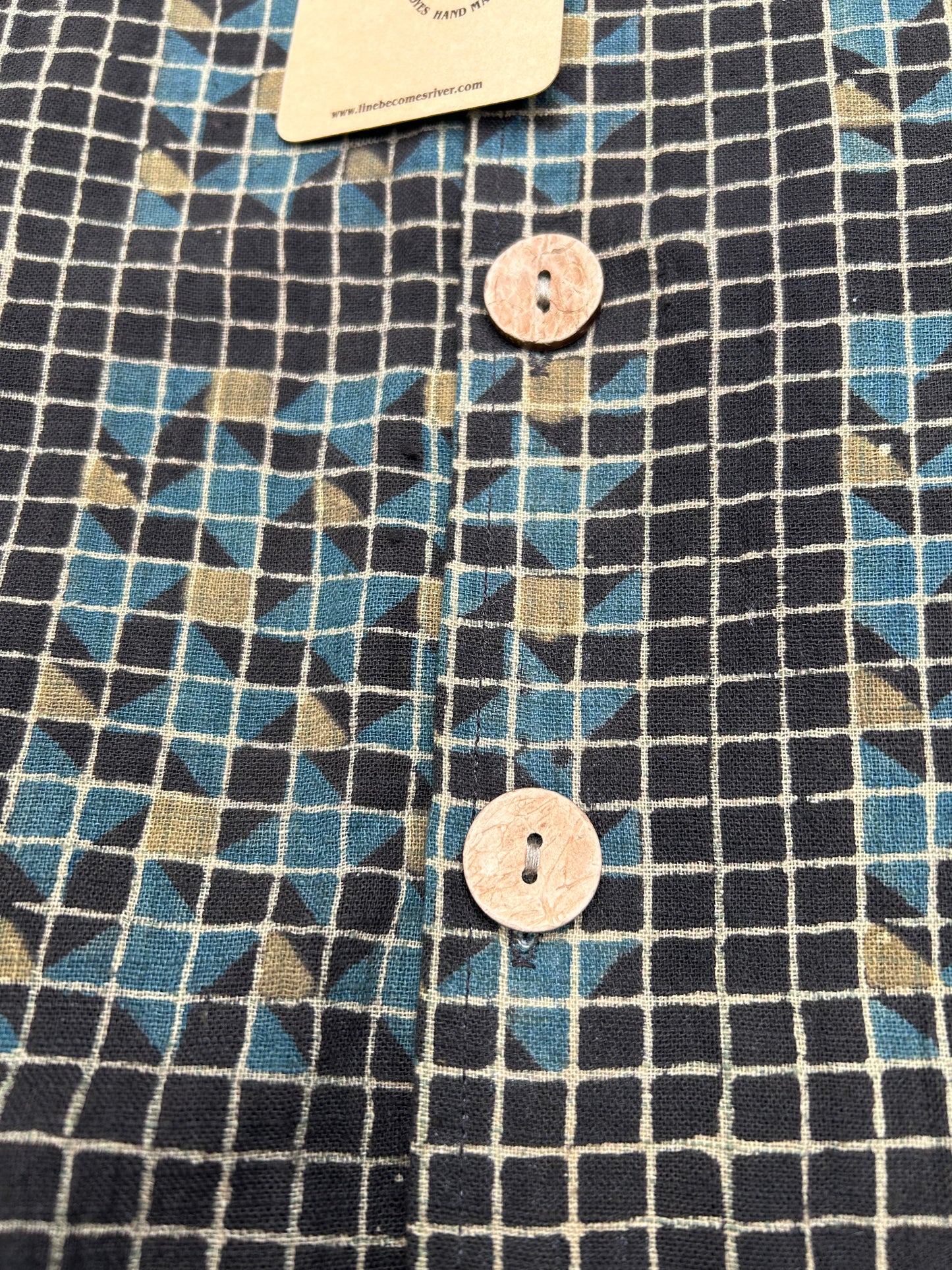 Hand printed and dyed shirts